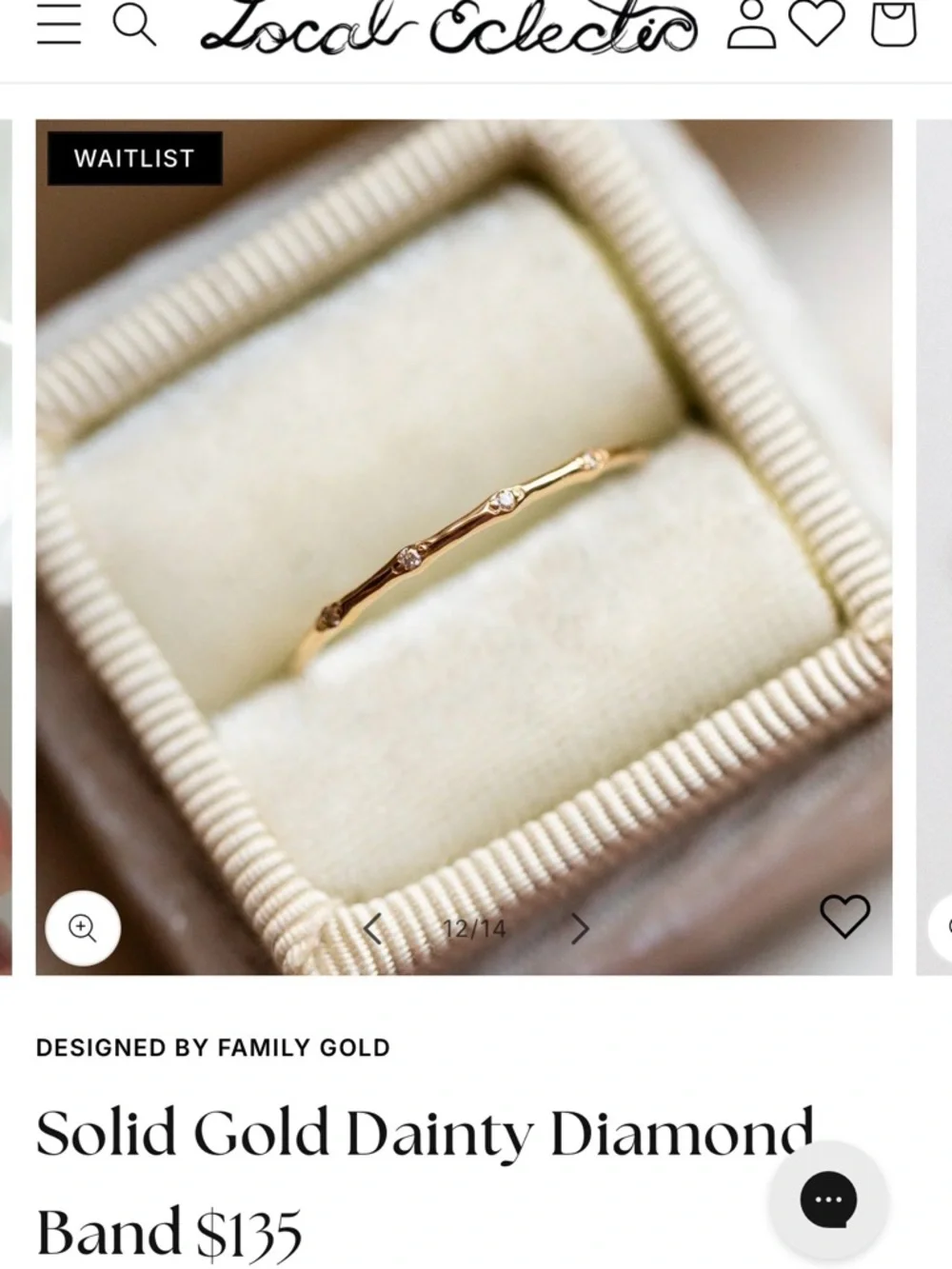 Local Eclectic Delicate Gold Stackable Ring - Picture 2 of 6